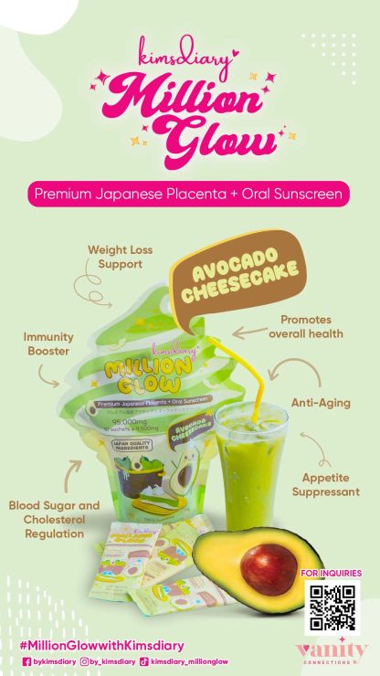KImsDiary Million Glow Avocado Cheesecake Premium Japanese Placenta + Oral Sunscreen